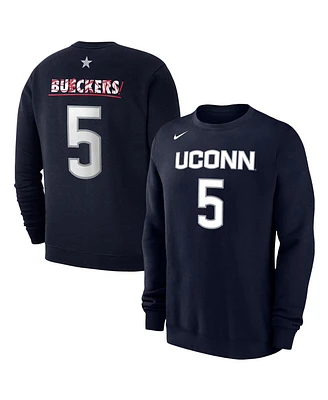 Nike Men's and Women's Paige Bueckers Navy UConn Huskies Player Name Number Buckets Club Fleece Sweatshirt
