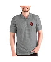 Antigua Men's Steel/White Oklahoma Sooners Esteem Polo