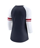 Nike Women's Navy Houston Texans 3/4-Sleeve Raglan Fashion T-Shirt