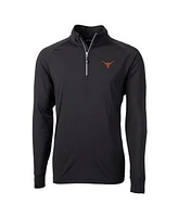 Cutter & Buck Men's Texas Longhorns Adapt Knit Quarter-Zip Pullover Jacket