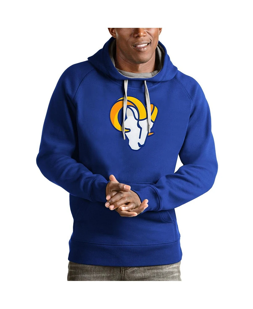 Antigua Men's Royal Los Angeles Rams Victory Pullover Hoodie