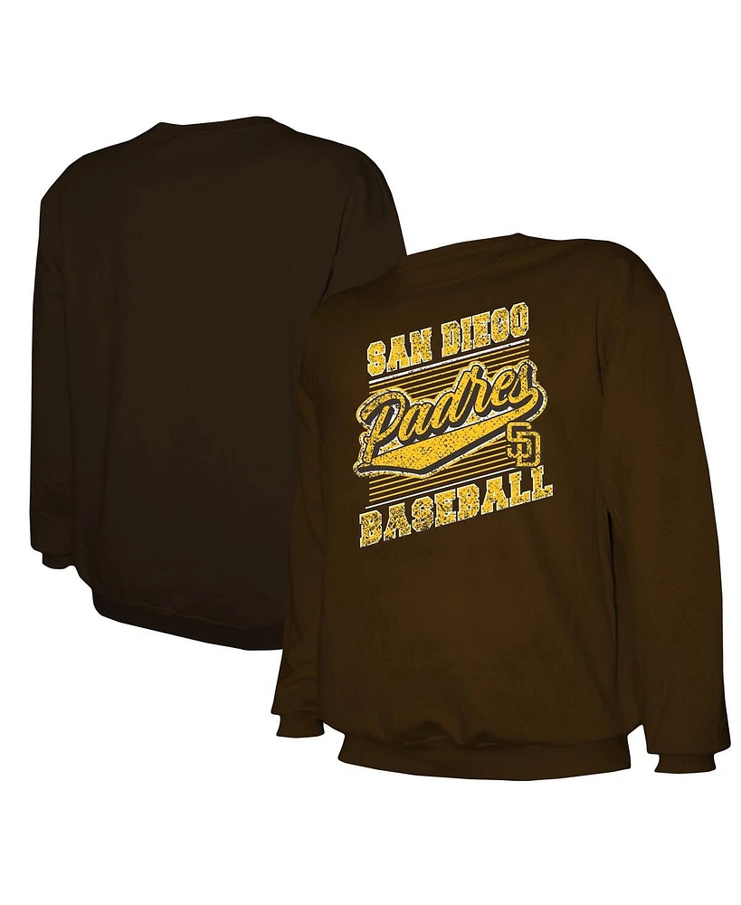 Stitches Men's Brown San Diego Padres Pullover Sweatshirt