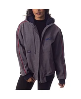 The Wild Collective Men's and Women's Gray Buffalo Bills Corduroy Full-Zip Bomber Hoodie Jacket