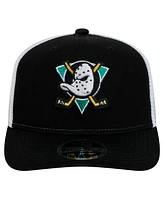 New Era Men's Black/White Anaheim Ducks Core Trucker 9SEVENTY Stretch-Snap Hat