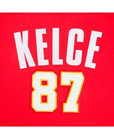 Pro Standard Women's Travis Kelce Red Kansas City Chiefs Player Name Number Cropped Boxy T-Shirt