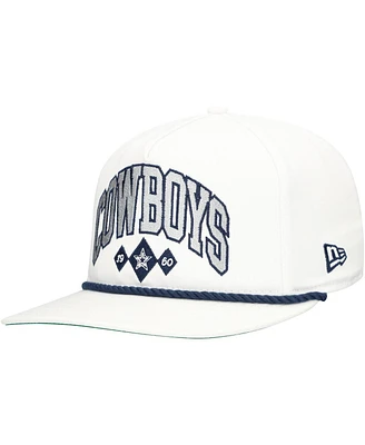 New Era Men's White Dallas Cowboys Diamond Golfer Snapback Hat