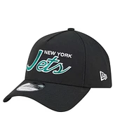 New Era Men's Black New York Jets Smith 9FORTY Adjustable hat