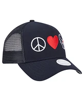 New Era Women's Navy Houston Texans Peace Love Trucker 9FORTY Adjustable Hat