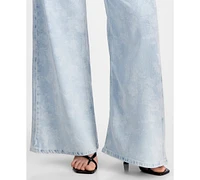 Guess Women's Bellflower Wide-Leg High-Rise Jeans