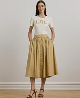Lauren Ralph Women's French Knot-Logo Cotton Jersey Tee