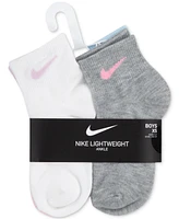 Nike Little Girls Metallic Swoosh Logo Quarter Socks, Pack of 6