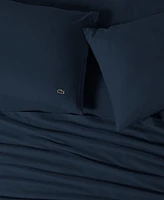 Lacoste Home Solid Cotton Percale Sheet Set
