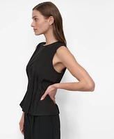 Dkny Women's Sleeveless Peplum Blouse