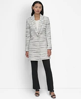 Dkny Petite Tweed One-Button Topper Jacket