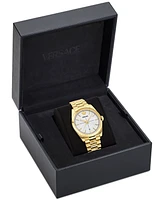 Versace Men's Swiss Millenyium Gold Ion Plated Bracelet Watch 40mm