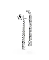 Swarovski Matrix Rhodium Plated Drop Earrings