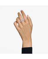 Swarovski Matrix Vittore Silver-Tone Pear Cut Ring