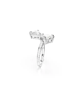 Swarovski Mesmera Rhodium Plated Attract Open Ring