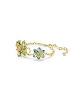 Swarovski Idyllia Mixed Cuts Flower Multicolored Gold-Tone Plated Bracelet