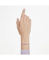 Swarovski Matrix Baguette Cut Purple Rhodium Plated Bracelet