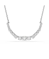 Swarovski Matrix Gradient of Round Cut White Rhodium Plated Necklace