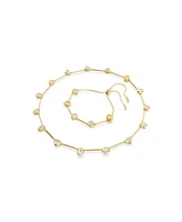 Swarovski Imber Mixed Cuts White Gold-Tone Plated Tennis Necklace
