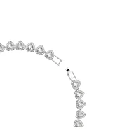 Swarovski Ariana Grande x Swarovski Mixed Cuts Heart White Rhodium Plated Tennis Necklace