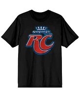 Yoo-hoo Men's Rc Cola Classic Logo Black Graphic Tee-Small