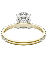 Charles & Colvard Moissanite Classic Basket Solitaire Engagement Ring (2-1/2 ct. t.w.) in Two-Tone 14k Gold