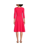 Lands' End Women's Petite Starfish 3/4 Sleeve Dress