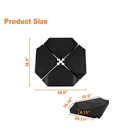 4PCS Rectangular Offset Umbrella Base Weighted Cantilever Heavy Duty Hanging Patio Umbrella Base