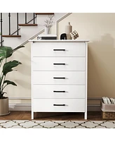 Modern 5-Drawer Multipurpose Chest Dresser for Stylish and Efficient Storage Any Room