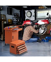 2-in-1 Tool Chest and Cabinet with 5 Sliding Drawers Versatile Storage Solution for Tools Equipment