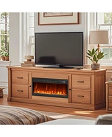Electric Fireplace Insert with Remote Control for Effortless Comfort and Customizable Settings