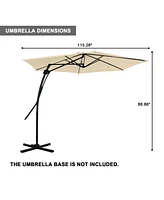 10 Ft. Outdoor Patio Cantilever Umbrella with Stand