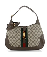 Pre-Owned Balenciaga Medium x Gucci The Hacker Project Jackie 1961 Hobo Bb Coated Canvas