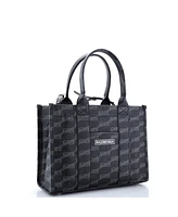 Pre-Owned Balenciaga Small Hardware Tote Bb Monogram Coated Canvas