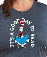Hybrid Apparel Trendy Plus Dr. Seuss Good Day to Read Graphic Crewneck T-Shirt
