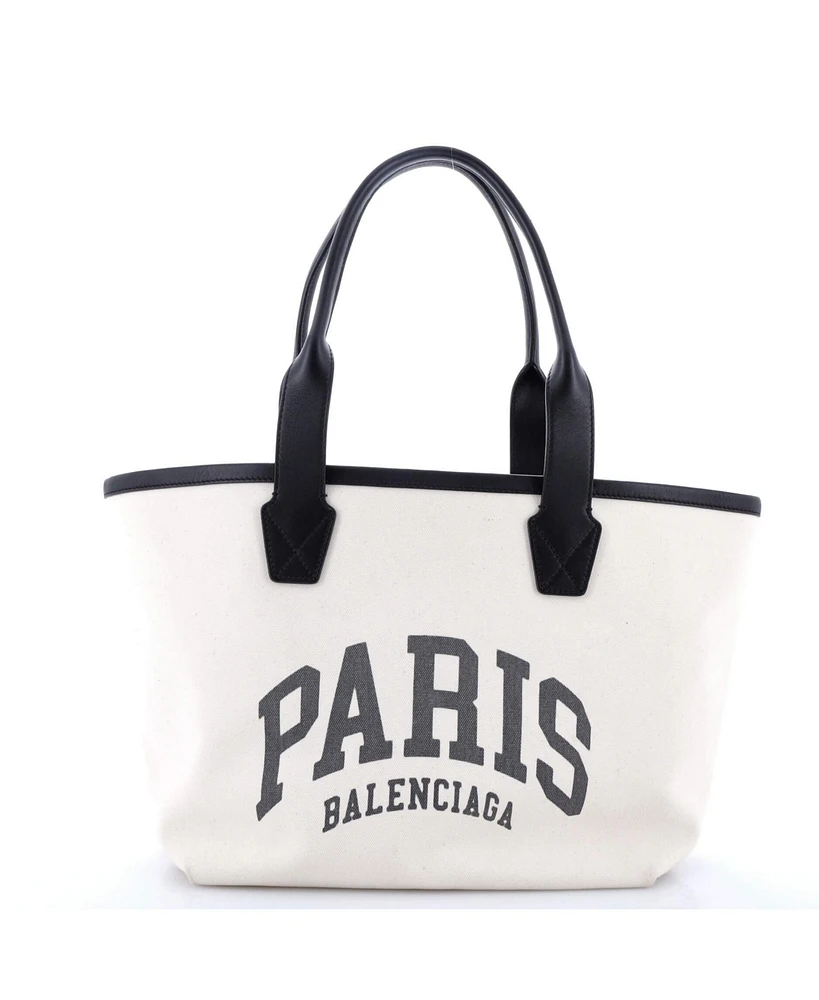 Pre-Owned Balenciaga Small Cities Tote Printed Canvas