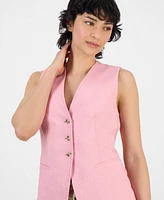 Boss Orange Women's V-Neck Sleeveless Button-Front Vest