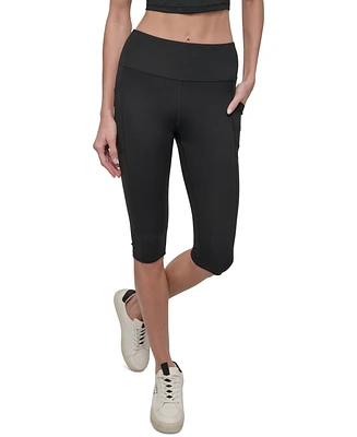 Dkny Sport Women's Balance Compression High-Waist Capri Pants