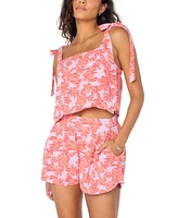 Roxy Juniors' Sunny Adelaide Tie-Shoulder Crop Top