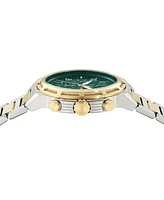 Ferragamo Men's Swiss Chronograph Sport Two-Tone Stainless Steel Bracelet Watch 44mm