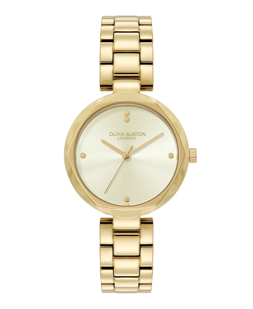 Olivia Burton Women's Dimension Gold Tone Bracelet Watch, 32mm