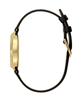 Olivia Burton Women's Dimension Black Leather Strap Watch, 32mm
