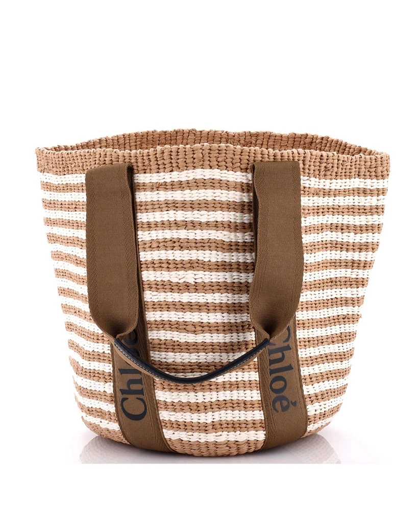 Pre-Owned Chloe Large x Mifuko Woody Tote Raffia