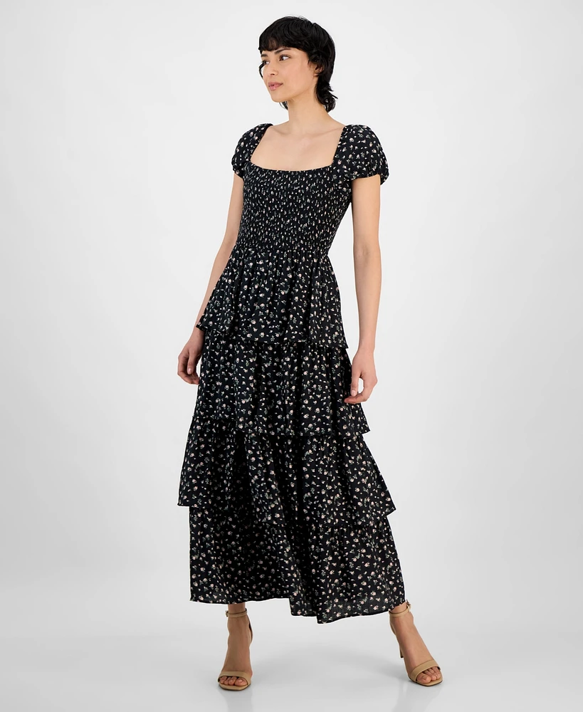 And Now This Women's Smocked Ruffle-Hem Maxi Dress, Exclusively at Macy's