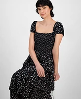 And Now This Women's Smocked Ruffle-Hem Maxi Dress, Exclusively at Macy's