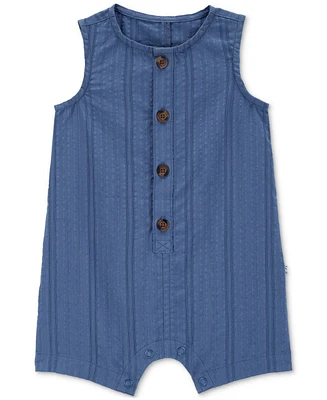 Carter's Baby Boys Button-Down Cotton Romper