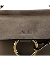 Pre-Owned Chloe Small Faye Top Handle Bag Leather and Suede